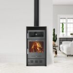 MODERNA Oven Luxe 7,78 kW Holzofen mit Backofen Grau